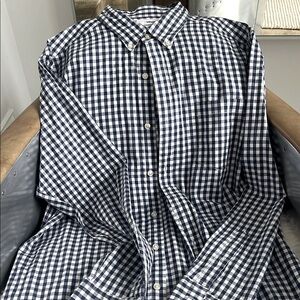 Sonoma Navy and White Gingham Shirt
